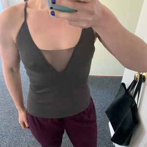 NWOT Gray Free People Come Around Cami Sz M/L